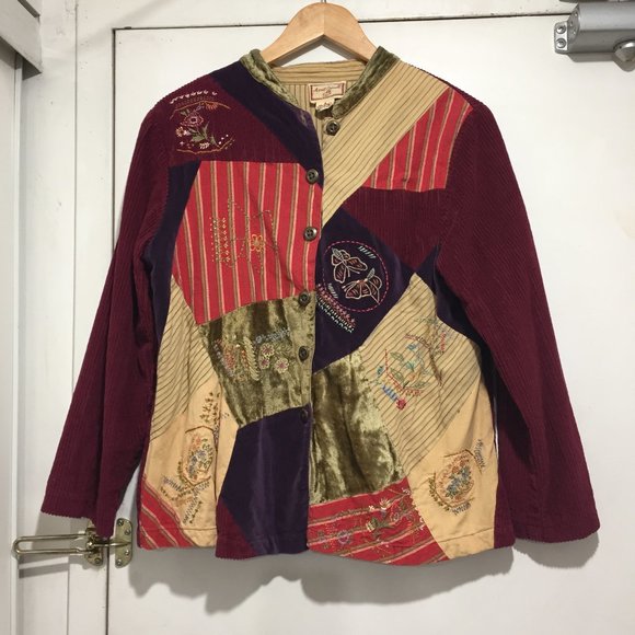VINTAGE APRIL CORNELL PATCHWOK JACKETS SIZE S - Picture 3 of 7